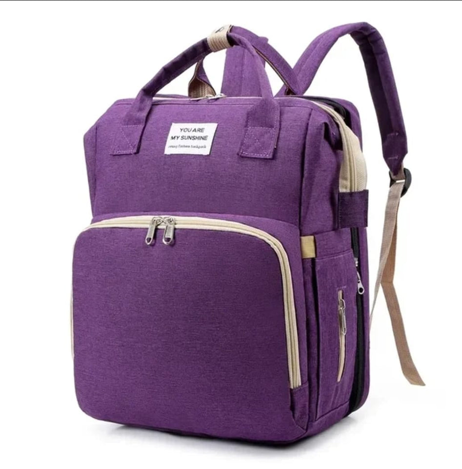 Pañalera 3 en 1: Mochila, Cuna y Cambiador – ¡Práctica y Portátil! + Envió Gratis